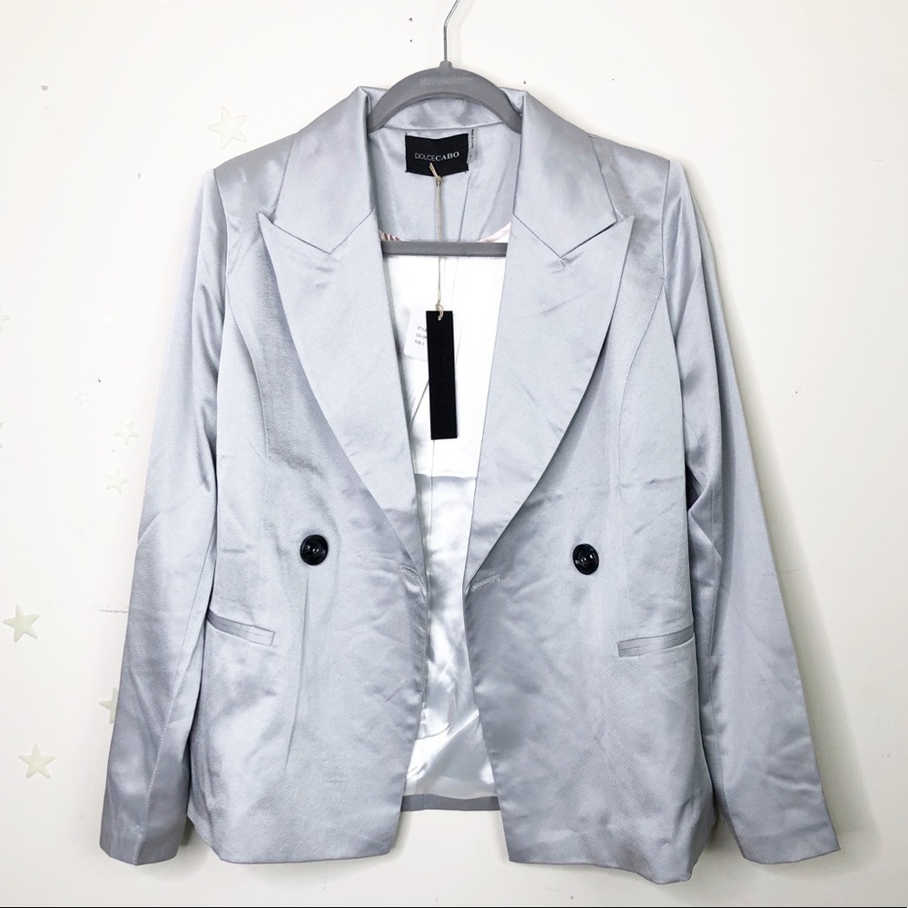𝅺Dolce Cabo satin grey/silver blazer